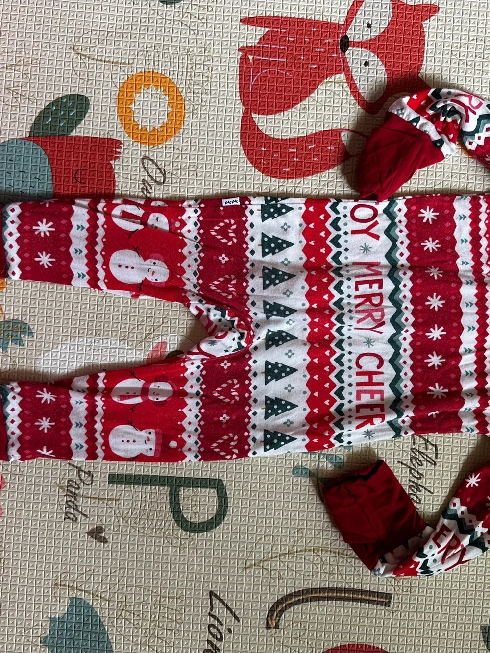 Little Sleepies Red Holiday Snowman Zippy